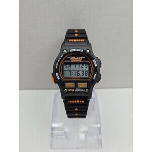 1992 Timex Ironman Triathlon Womens 8 Lap 100M Digital Watch Black New Battery
